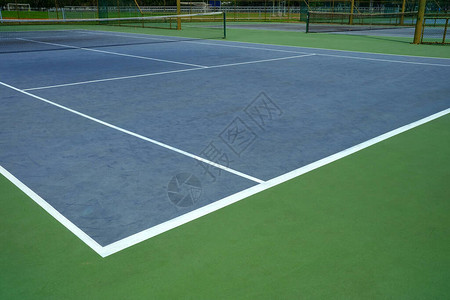 网球场白线角图片