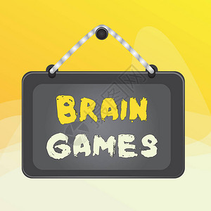 显示脑游戏的书写笔记分析或恐吓对手板固定钉框彩色背景矩形面板的心理策图片