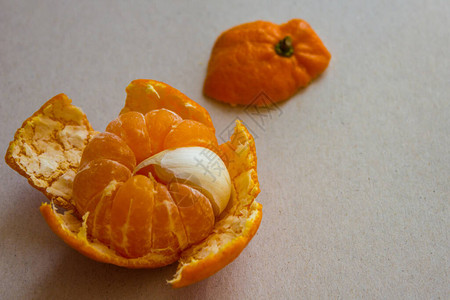 在橙色的芒达林图片