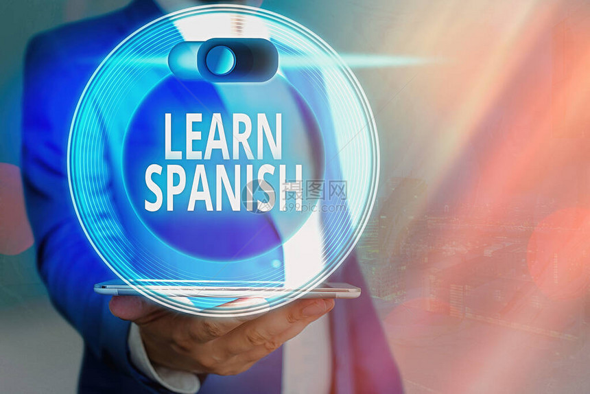 手写文本学习西班牙语西班牙词汇方言语音中的概念图片
