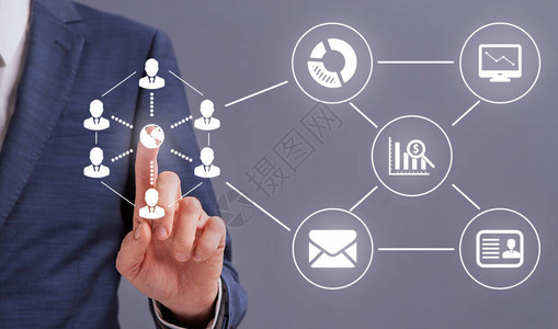 在线业务流程管理概念业务流程数字方案的商人图片