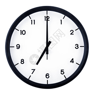 古典模拟时钟指向7点钟方图片