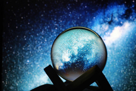 占星术背景带有预测的水晶球星座运势算命和决定命运有水背景图片