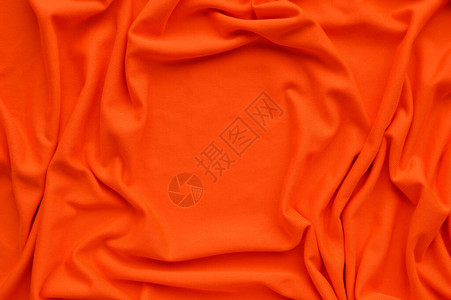 橙色布质背景橙色布料折叠背景图片