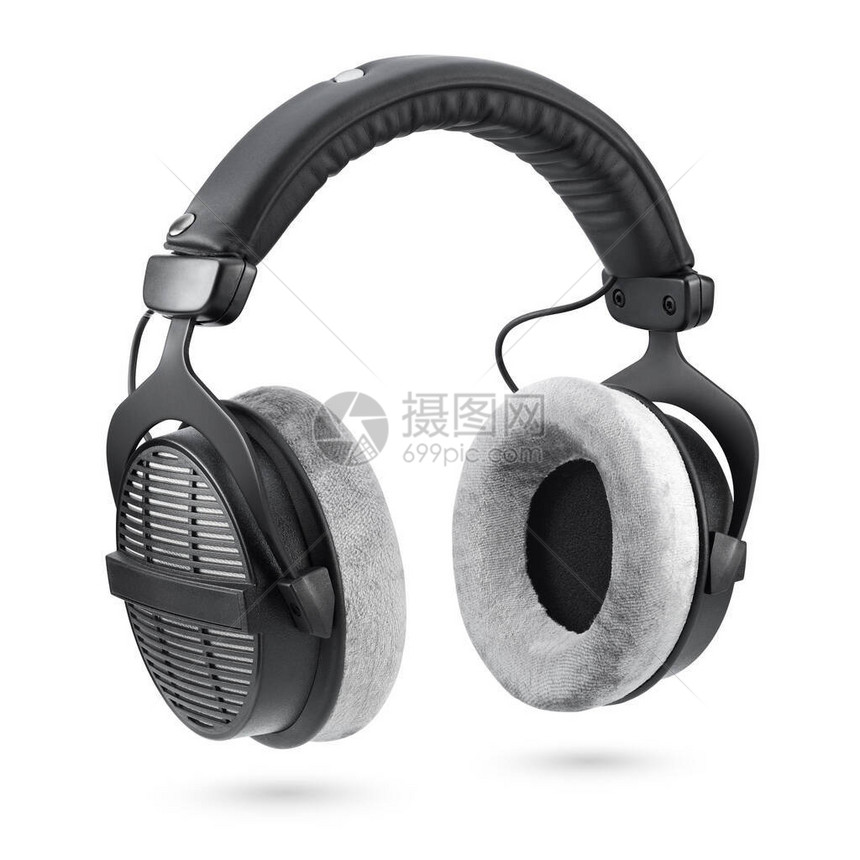 专业耳机黑色工作室耳罩式开放式耳机隔图片