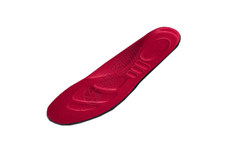 白色背景上的红色矫形鞋垫图片