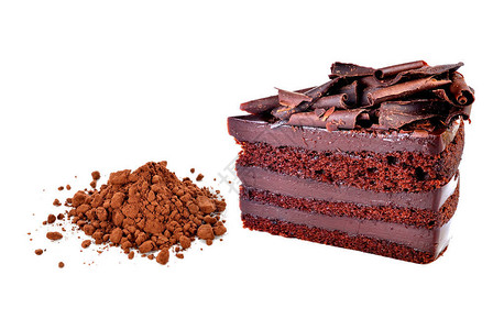 巧克力蛋糕和可粉图片