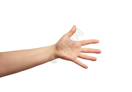 人伸出的手张开的手身体的一部分孤立图片
