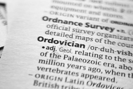 字典中的Ordovician背景图片