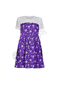 女婴白色和紫色连衣裙图片
