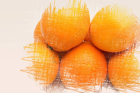 桔子熟了涂料或类似于熟橙桔子在橘子果出现时背景