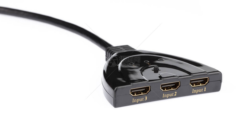 HDMI切换智能自动开关在白图片