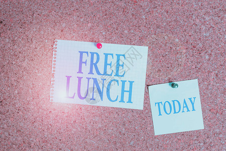 手写文字本免费午餐图片