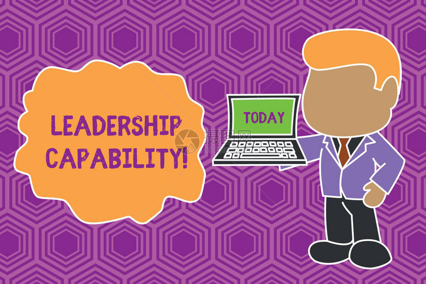 显示领导能力的文字符号商业照片展示了领导者可以建立有效领导能力的能力站立的职业商人手持开放式笔图片