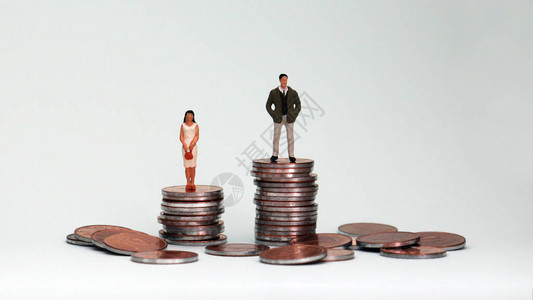 男女工资差距的概念图片