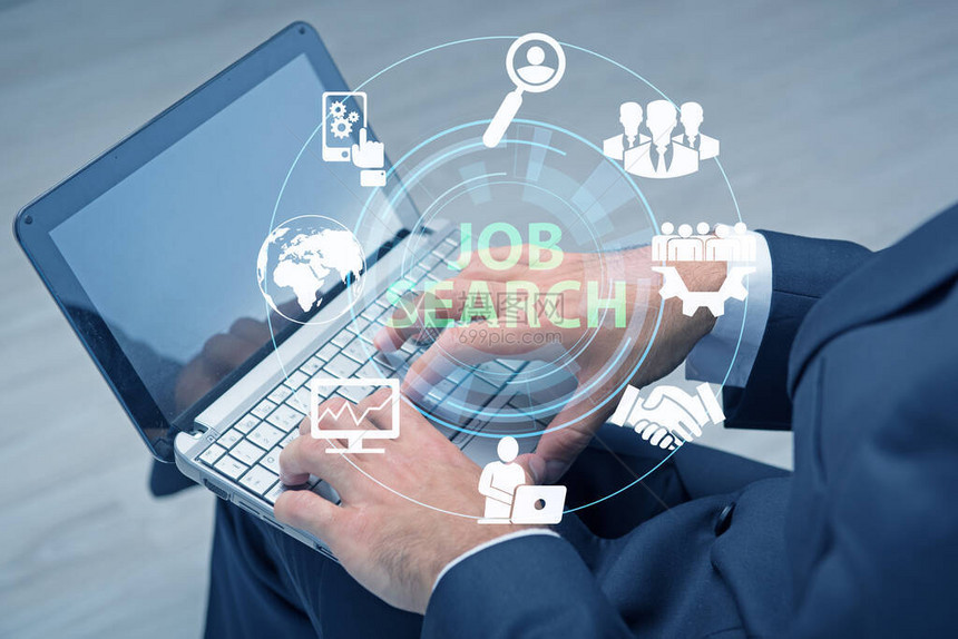 网上征聘和寻找工作概念在线招聘
