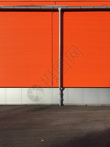 橙色仓储建筑墙体景观图片