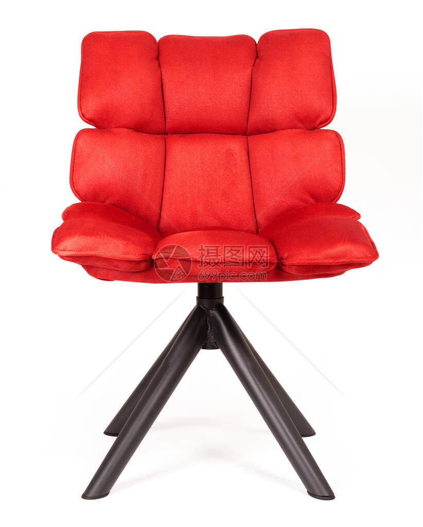 现代椅子用皮革和金属制成白图片