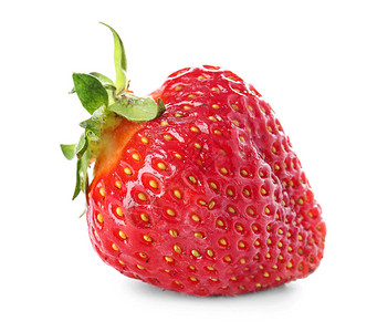 白色背景上的甜熟草莓图片
