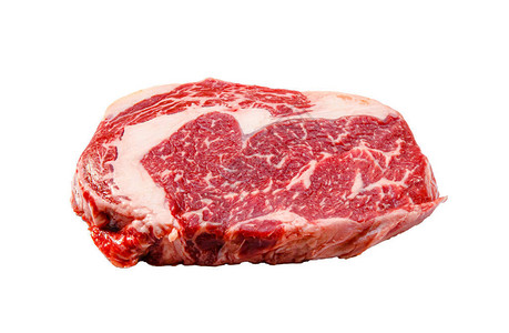 一头大理石牛排的牛排以粮食喂养的牛肉躺图片