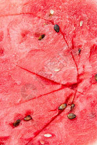 成熟的红色西瓜果肉图片