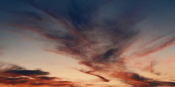 日落时天空中的彩云背景图片