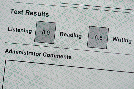 在纸页上进行英语产品测试的结果语言背景图片
