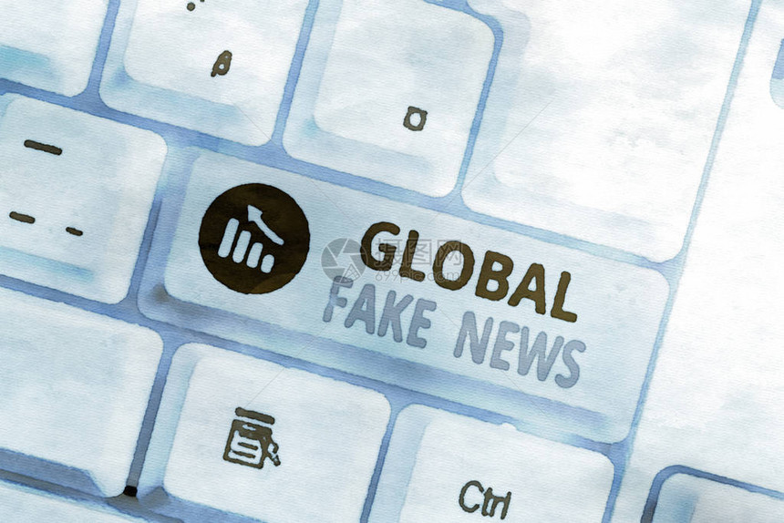 显示全球假新闻的书写笔记虚假信息新闻谎言虚假信息骗图片