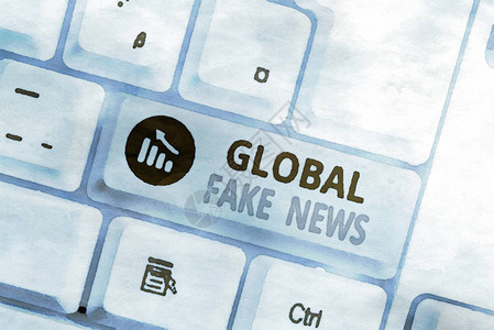 金融防骗显示全球假新闻的书写笔记虚假信息新闻谎言虚假信息骗背景