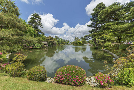 日本金泽的日本花园肯罗库图片
