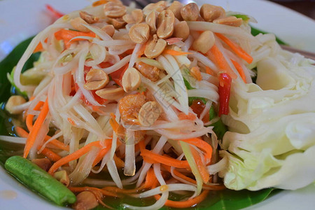 泰国菜辣木瓜沙拉图片