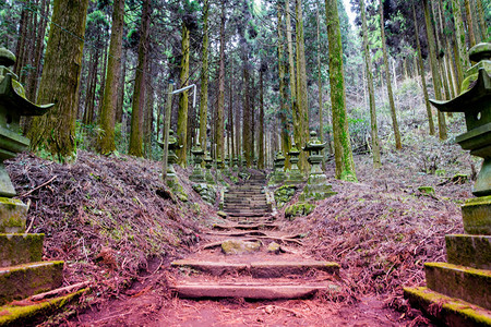 熊本在山中安静地作为动画的神社插画