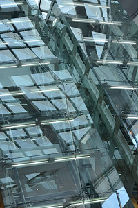 建筑抽象背景玻璃幕墙蜘蛛玻璃系统的紧固件元图片
