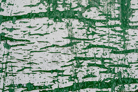 旧的和生锈的白色和绿漆金属表面最薄图片