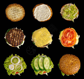 汉堡的制作过程图片