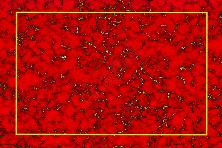 黑色金矿花岗岩和红色大理石红边界黄金背景图片