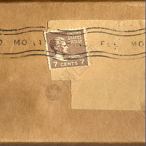 旧盖销七美分邮票图片