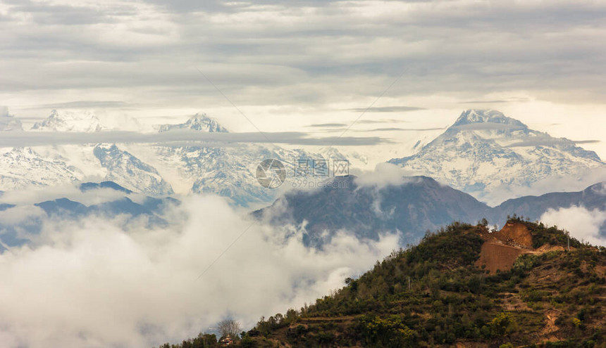 在尼泊尔的Himalayan镇坦森Tansen图片