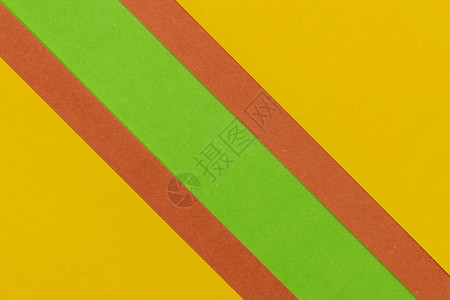 绿色橙色和黄色彩纸面背景抽象图片