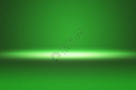 绿色模糊背景摘要与下面的白色水平灯光线绿色外星人背景与激光线与文图片