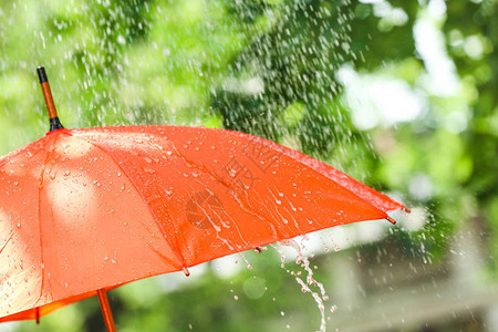 雨天户外亮伞图片