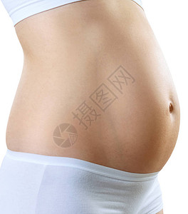 怀孕初期怀有腹部的孕妇穿白内裤图片
