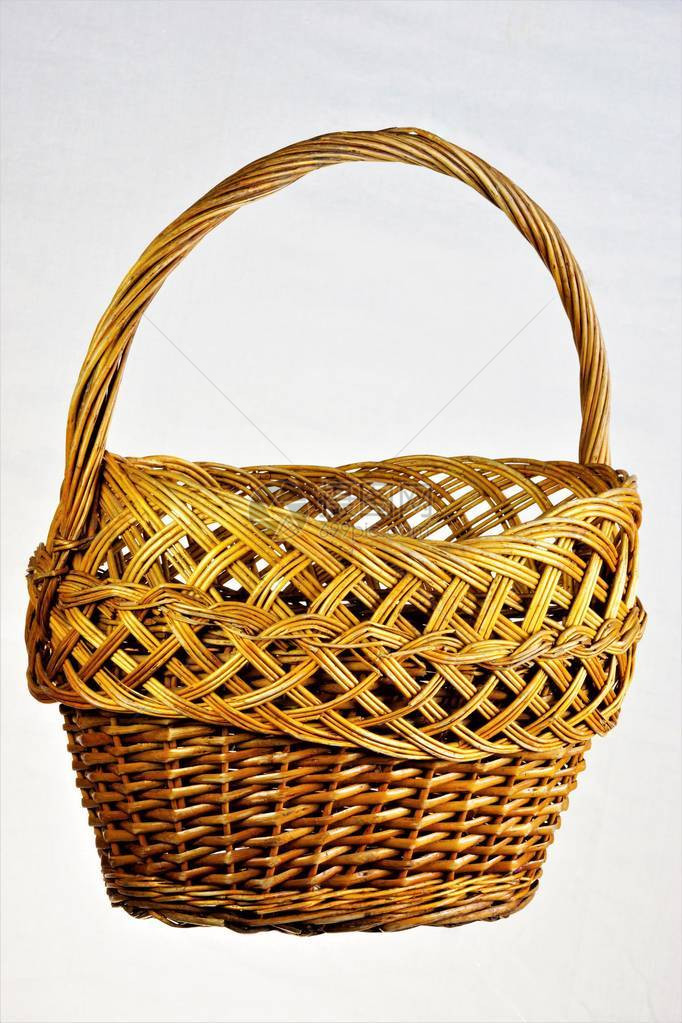 复古篮子编织纤维形成自然独特的图案图片
