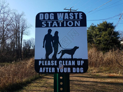 请在您的狗和草后清理垃圾图片