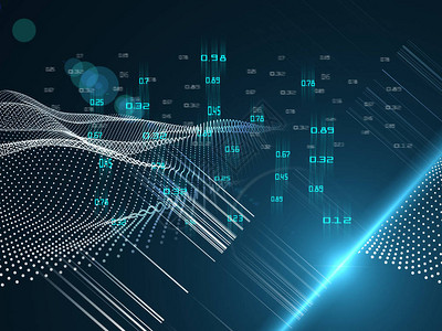 预测分析的抽象未来概念大数据量子虚拟密码学人工智能的商业可视化锁链背景图片