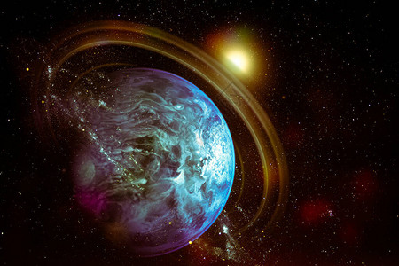 星环在外太空的奇妙星球由美国航天局提供的图像背景图片