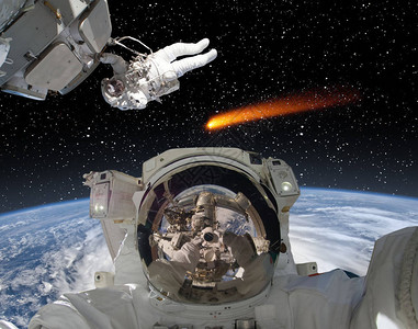 宇航员和彗星美国航天局提供的这图片