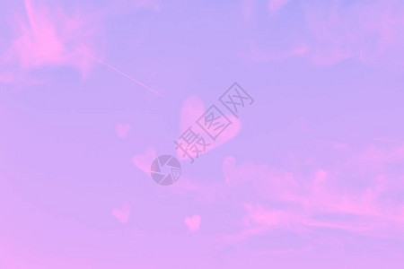 蓝色粉红天空背景上背景图片