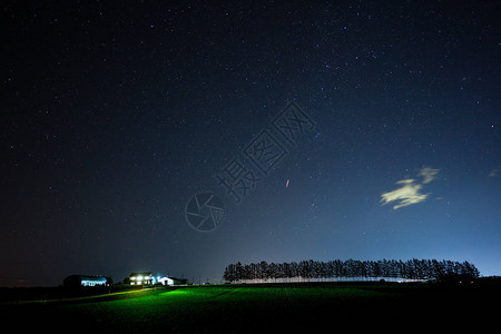 北海道明星与田野图片