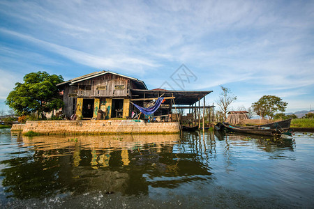 缅甸茵莱湖的房屋图片
